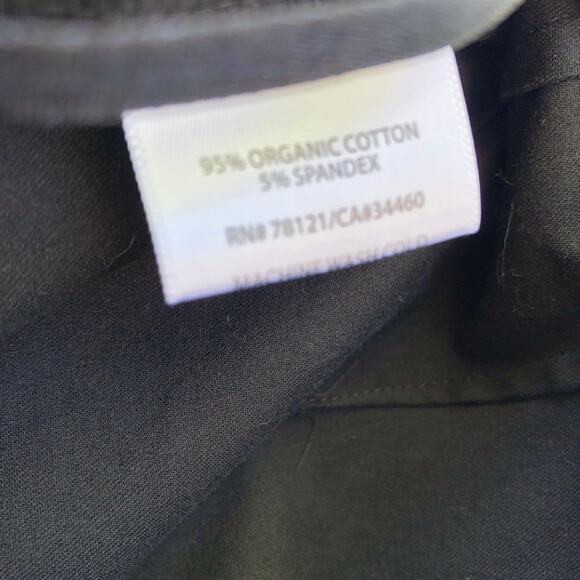 Eileen Fisher Pants Black Organic Cotton Stretch Straight Leg Small - Picture 6 of 7